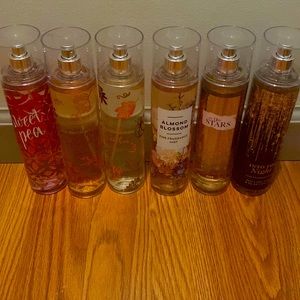 Never used Bath and Body Works body fragrance mist- 6 bottles